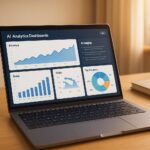 digital marketing dashboard showing website lead generation analytics for service business